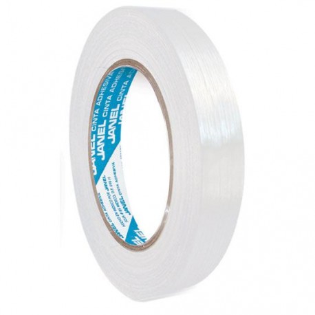 CINTA ADHESIVA DE FILAMENTO JANEL 1020 COLOR TRANSPARENTE DE 2 4MM X 50 M 1 PIEZA - Envío Gratuito