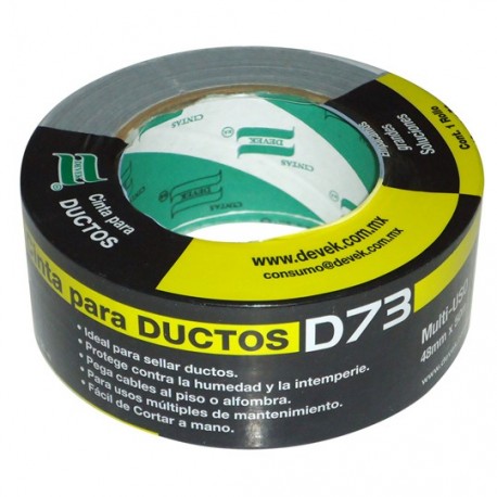 CINTA ADHESIVA PARA DUCTO DEVEK D73 COLOR PLATA DE 48 MM X 50 M 1 PIEZA - Envío Gratuito