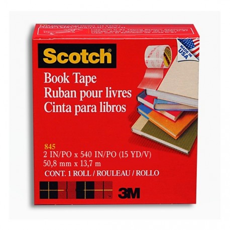 CINTA ADHESIVA PARA LIBROS SCOTCH BOOKTAPE 50MM X 13M 1 PZA - Envío Gratuito