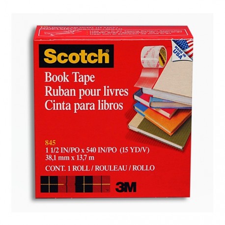 CINTA ADHESIVA PARA LIBROS SCOTCH BOOKTAPE 38 MM X 13M 1 PZA - Envío Gratuito
