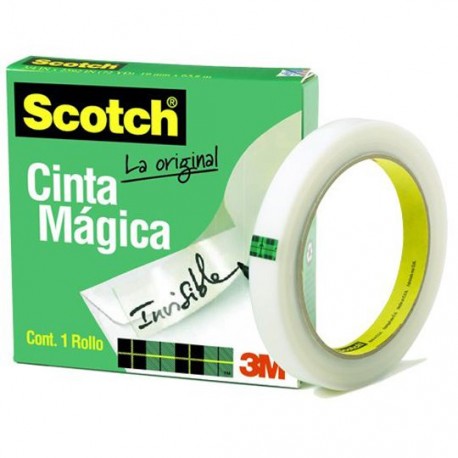 CINTA ADHESIVA MAGICA SCOTCH 810 DE 12 MM X 65 M 1 PZA - Envío Gratuito