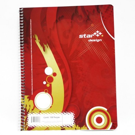 CUADERNO PROFESIONAL RAYA ESTRELLA DE 100 HOJAS PASTA DURA TIPO METALICO 1 PIEZA - Envío Gratuito