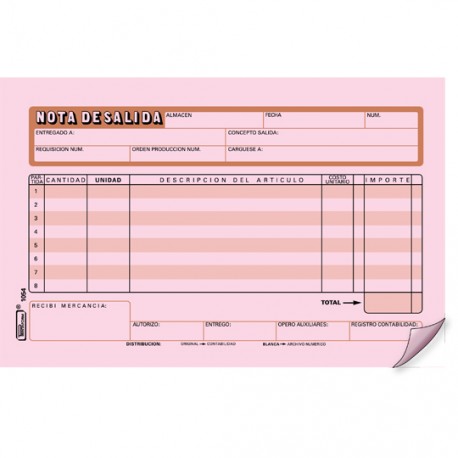 Nota de salida printaform - Envío Gratuito
