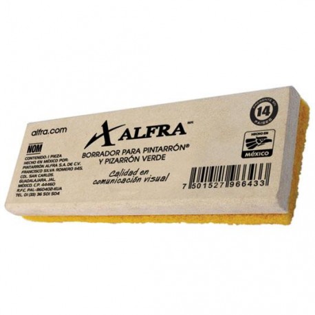 BORRADOR ESTANDAR ALFRA PARA PIZARRON BLANCO DE MADERA 1 PIEZA - Envío Gratuito
