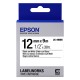 CINTA PARA ROTULADOR EPSON LK-4WBN COLOR BLANCO SOBRE COLOR NEGRO TAMAÑO 12 MM X 9MM - Envío Gratuito