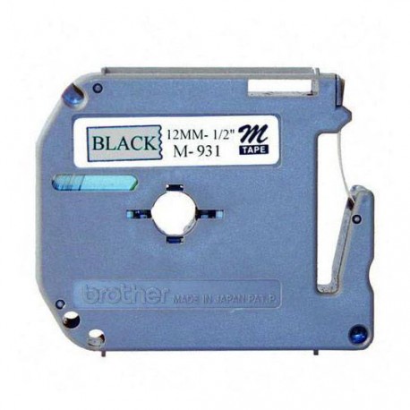 CINTA PARA ROTULADOR NEGRO SOBRE COLOR PLATA BROTHER TAMAÑO - - Envío Gratuito