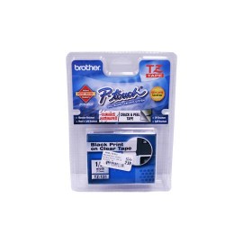 CINTA PARA ROTULADOR NEGRO SOBRE COLOR TRANSPARENTE BROTHER TAMAÑO - - Envío Gratuito