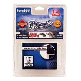 CINTA PARA ROTULADOR NEGRO SOBRE COLOR BLANCO BROTHER TAMAÑO 6MM - Envío Gratuito