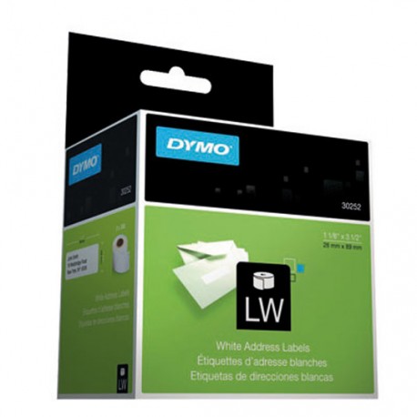 Etiqueta dymo blanca de 89x28mm - Envío Gratuito