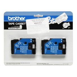 CINTA COLOR NEGRO / TRANSPARENTE BROTHER TC10 PARA P-TOUCH 1 PZA - Envío Gratuito