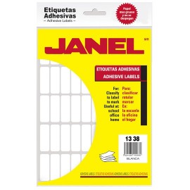 ETIQUETAS BLANCAS JANEL NO. 6 DE 13X38 MM 1 PAQUETE - Envío Gratuito