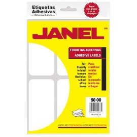 ETIQUETAS BLANCAS JANEL NO.25 DE 50X100 MM 1 PAQUETE - Envío Gratuito