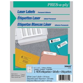 ETIQUETAS LASER BLANCAS AVERY 30602 DE 3.4X10.2 CM 1 PAQUETE - Envío Gratuito