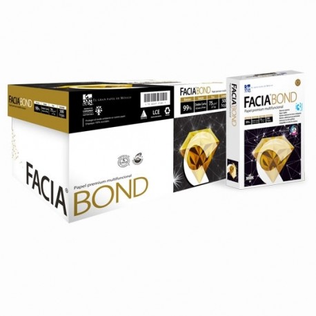 CAJA DE PAPEL BOND BLANCO DOBLE CARTA COPAMEX FACIA BOND GRAMAJE 75 GRS BLANCURA 96 PORCIENTO - Envío Gratuito