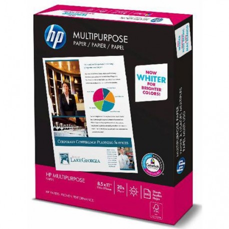 PAPEL BOND BLANCO CARTA HP GRAMAJE 75 GRS BLANCURA 96 PORCIENTO 8.5 X 11 PULGADAS 1 PAQUETE CON 50 HOJAS - Envío Gratuito