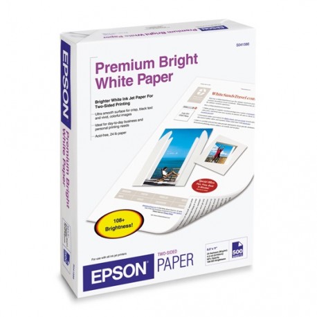 PAPEL EXTRABLANCO BLANCO CARTA EPSON GRAMAJE 95 GRS BLANCURA 8.5 X 11 PULGADAS 1 PAQUETE CON 500 HOJAS - Envío Gratuito