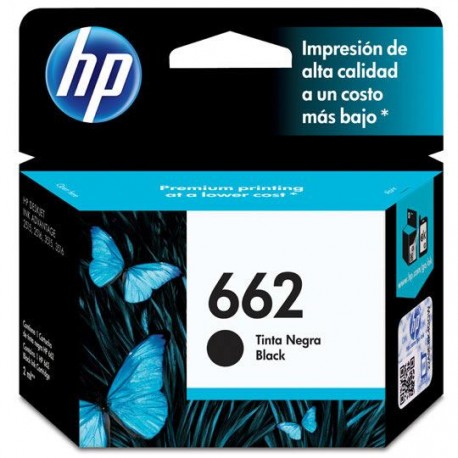 TINTA HP CZ103AL 662 COLOR NEGRO - Envío Gratuito