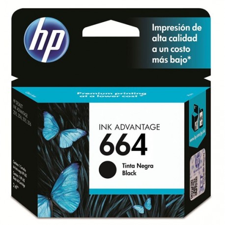 TINTA HP F6V29AL 664 COLOR NEGRO - Envío Gratuito