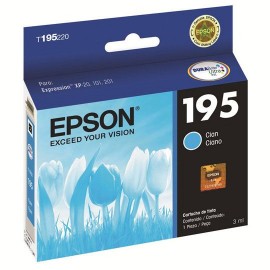 TINTA EPSON T195220-AL 195 COLOR CYAN - Envío Gratuito