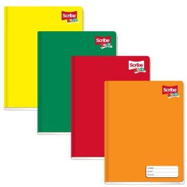 CUADERNO COLEGIAL CUADRO GRANDE SCRIBE DE 100 HOJAS PASTA SEMI RIGIDA TIPO COSIDO 1 PIEZA - Envío Gratuito