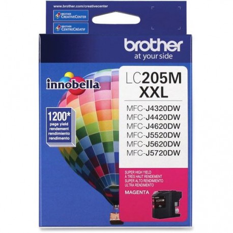 TINTA BROTHER LC205M LC205M COLOR MAGENTA - Envío Gratuito