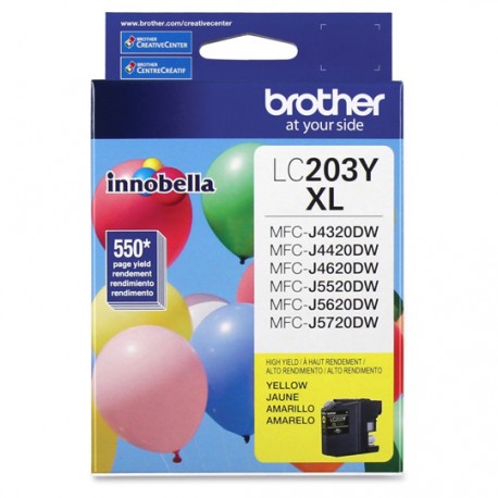 CARTUCHO DE TINTA BROTHER LC203Y LC203Y AMARILLO - Envío Gratuito