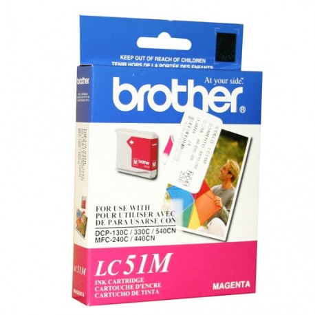 TINTA BROTHER LC51M LC51M COLOR MAGENTA - Envío Gratuito