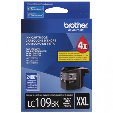 TINTA BROTHER LC109BKXXL LC109BK COLOR NEGRO - Envío Gratuito