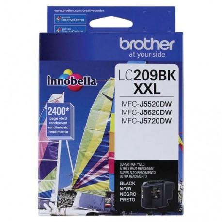 TINTA BROTHER LC209BKXXL LC209BK COLOR NEGRO - Envío Gratuito