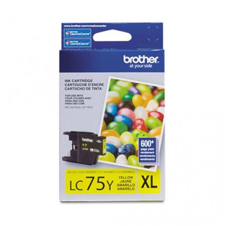 TINTA BROTHER LC75YXL LC75Y COLOR AMARILLO - Envío Gratuito