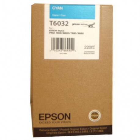 TINTA EPSON T6032 T603200 COLOR CYAN - Envío Gratuito