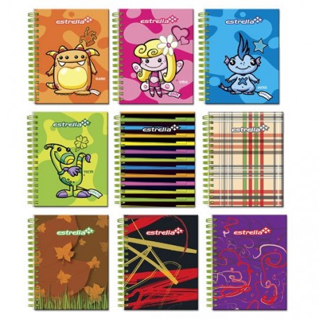 LIBRETA MINI BOOK RAYA ESTRELLA DE 80 HOJAS PASTA DURA TIPO DOBLE 1 PIEZA - Envío Gratuito