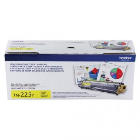TONER BROTHER TN225Y TN225Y COLOR AMARILLO - Envío Gratuito