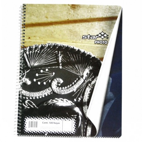 CUADERNO PROFESIONAL CUADRO CHICO ESTRELLA DE 100 HOJAS PASTA DURA TIPO METALICO 1 PIEZA - Envío Gratuito