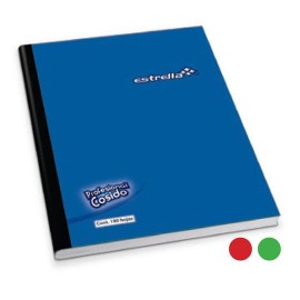 CUADERNO PROFESIONAL CUADRO CHICO ESTRELLA DE 100 HOJAS PASTA DURA TIPO COSIDO 1 PIEZA - Envío Gratuito