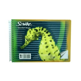 CUADERNO FORMA ITALIANA CUADRO CHICO SCRIBE DE 100 HOJAS PASTA SEMI RIGIDA TIPO ESPIRAL CONTINUO 1 PIEZA - Envío Gratuito
