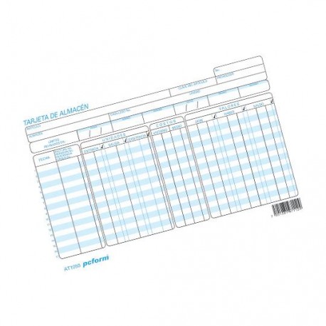 TARJETA DE ALMACEN IRASA 20.3 X 12.3 CM COLOR AZUL 1 PAQUETE CON 100 PIEZAS - Envío Gratuito