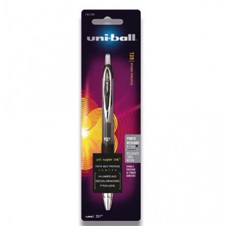 ROLLER UNI-BALL SIGNO 207 DE TINTA COLOR NEGRA PUNTO FINO MEDIDA 0.7 MM 1 PIEZA - Envío Gratuito