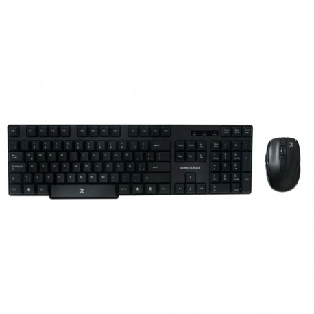 KIT TECLADO Y MOUSE PERFECT CHOICE PC-200994 CONEXION INALAMBRICO COLOR NEGRO - Envío Gratuito