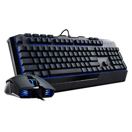 KIT TECLADO Y MOUSE COOLER MASTER DEVASTATOR II CONEXION ALAMBRICO COLOR NEGRO Y AZUL - Envío Gratuito