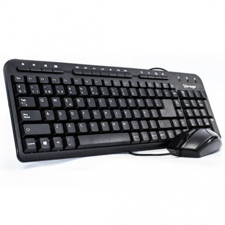 KIT TECLADO Y MOUSE VORAGO KM-105 CONEXION ALAMBRICO COLOR NEGRO - Envío Gratuito