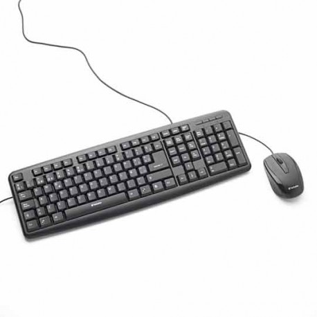 KIT TECLADO Y MOUSE VERBATIM 98111 CONEXION ALAMBRICO COLOR NEGRO - Envío Gratuito