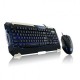 KIT TECLADO Y MOUSE GAMER THERMALTAKE TT ESPORTS COMMANDER CONEXION ALAMBRICO COLOR NEGRO Y AZUL - Envío Gratuito