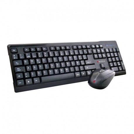 KIT TECLADO Y MOUSE TECHZONE TZ16COMB01-INA CONEXION INALAMBRICO COLOR NEGRO - Envío Gratuito