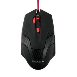 MOUSE GAMER ALAMBRICO TECHZONE TZ16MOU01-JUEGO CONEXION PUERTO USB COLOR NEGRO - Envío Gratuito