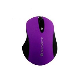 MOUSE INALAMBRICO TECHZONE TZ16MOU05-INA CONEXION USB COLOR MORADO - Envío Gratuito