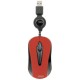 MOUSE MINI ALAMBRICO RETRACTIL EASY LINE EL-993353 CONEXION USB COLOR ROJO Y NEGRO - Envío Gratuito