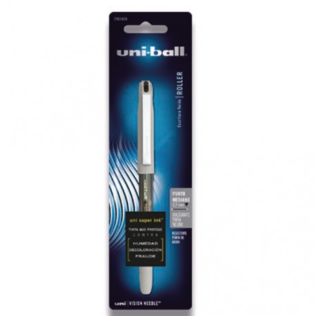 ROLLER UNI-BALL NEEDLE DE TINTA COLOR NEGRA PUNTO FINO MEDIDA 0.7 MM 1 PIEZA - Envío Gratuito