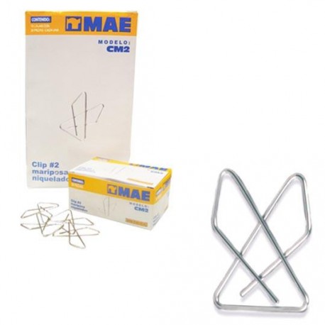 CLIP MARIPOSA MAE NUMERO 2 CAJA CON 50 CLIPS - Envío Gratuito