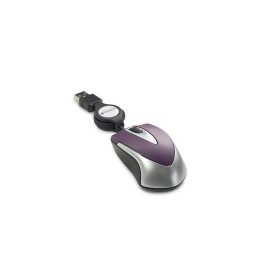 MOUSE MINI ALAMBRICO RETRACTIL VERBATIM 97253 CONEXION USB COLOR GRIS Y PURPURA - Envío Gratuito